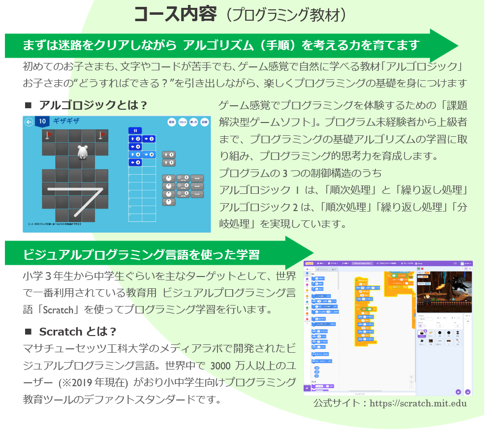 プログラミングコース内容 教材